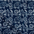 Hand Block Animal Printed Indigo Dye Fabric by the Yard