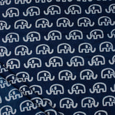 Elephant Indigo Blue Hand Block Print Fabric