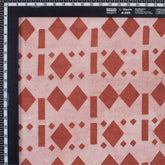 Red Geometric Printed Organic Cotton Fabric