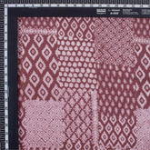Brown Block Printed Cotton Kashish Fabric