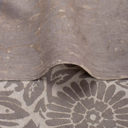 Brown Floral Kashish Cotton Dress Making Fabric
