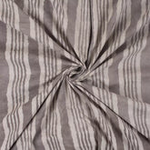 Kashish Gray Stripe Block Printed Indian Cotton Fabric