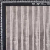 Kashish Gray Stripe Block Printed Indian Cotton Fabric