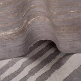 Kashish Gray Stripe Block Printed Indian Cotton Fabric