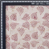 Red Leaf Block Printed Kashish Sewing Craft Fabric