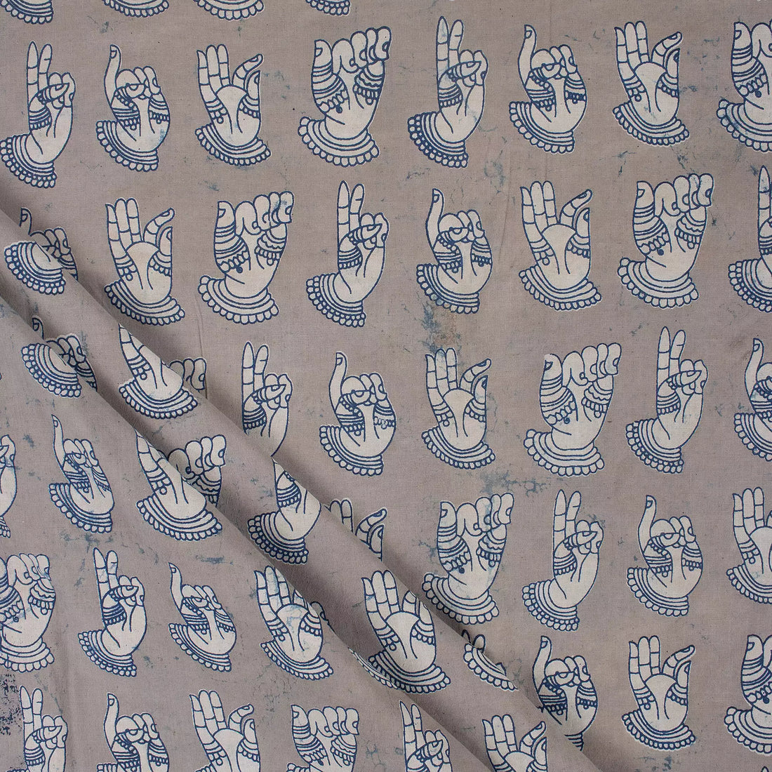 Decorative Block Printed Indian Cotton Kashish Fabric