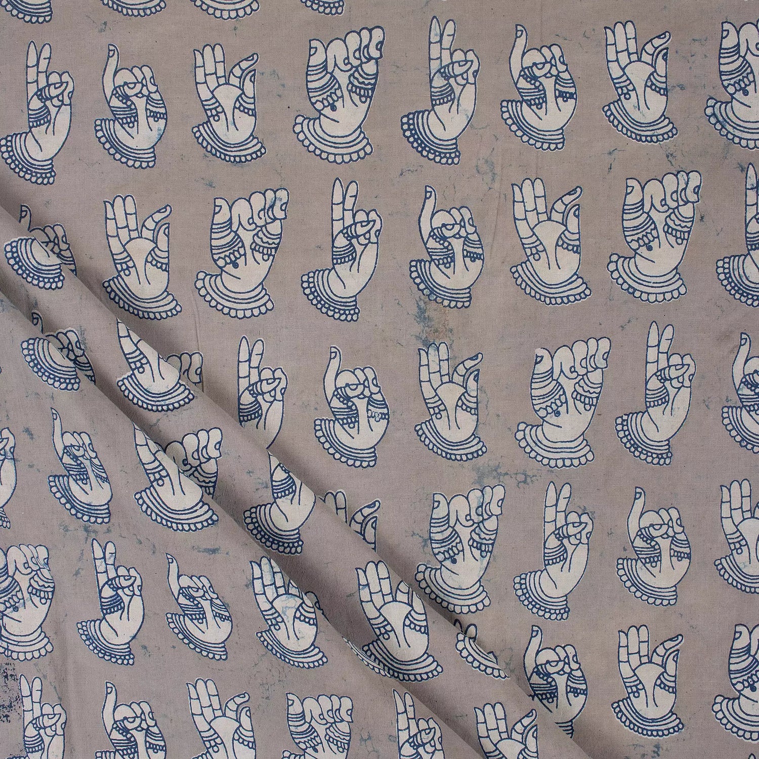 Decorative Block Printed Indian Cotton Kashish Fabric