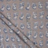 Decorative Block Printed Indian Cotton Kashish Fabric