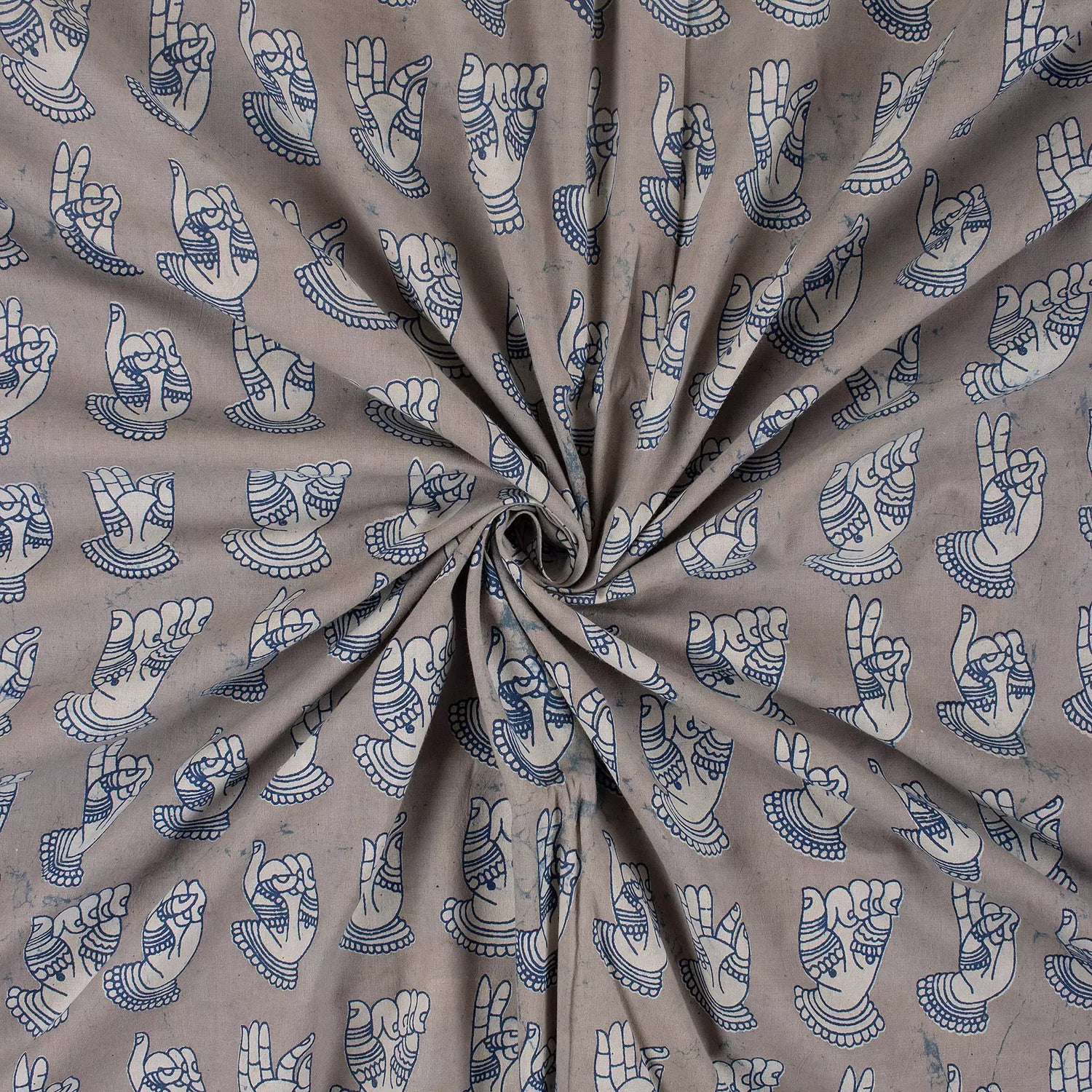 Decorative Block Printed Indian Cotton Kashish Fabric