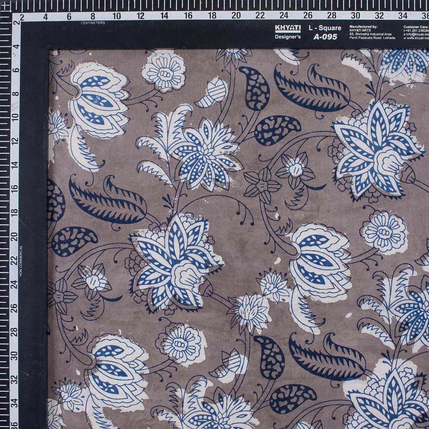 Beautiful Block Printed Floral Kashish Fabric