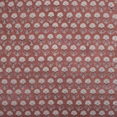 Handmade Brown Floral Cotton Kashish Fabric by Yard