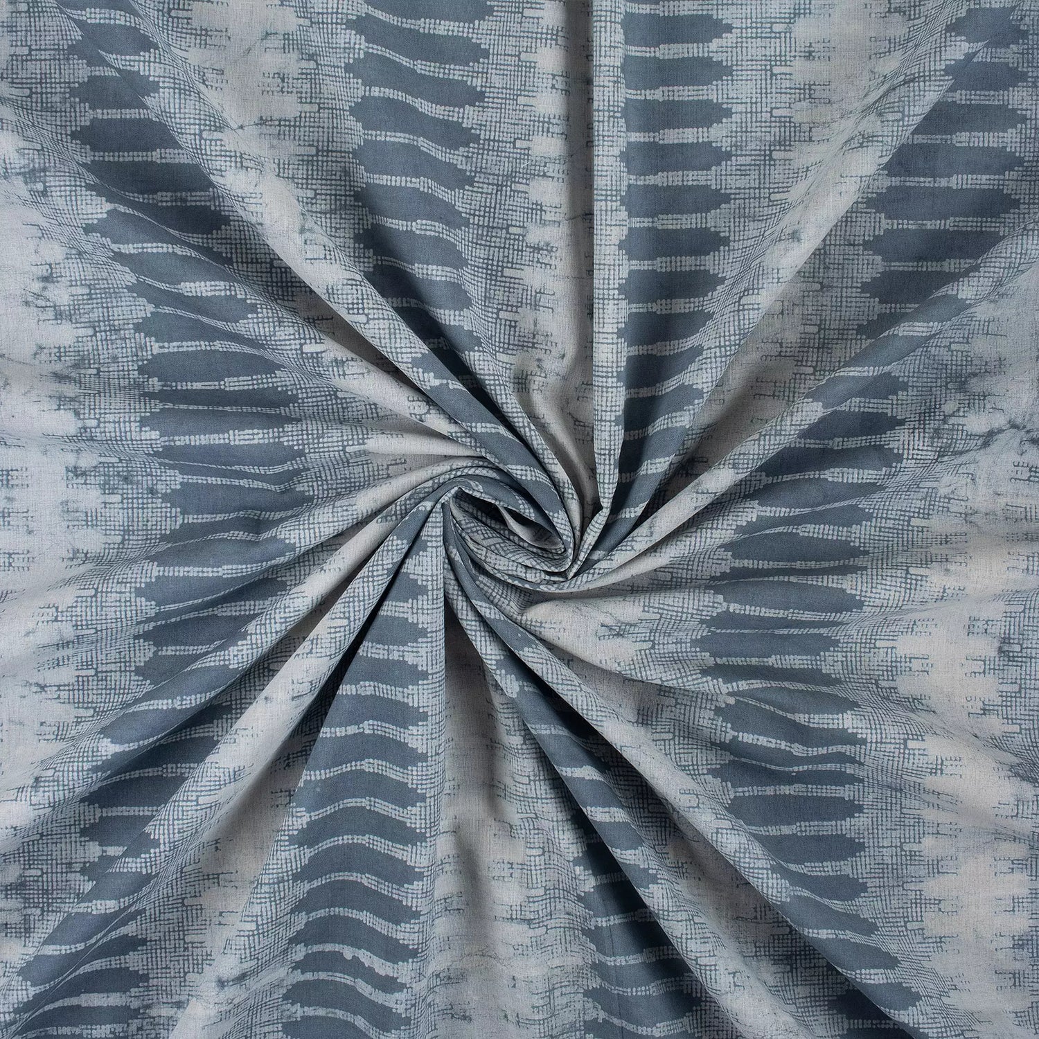 Indian Hand Block Blue Stripe Kashish Fabric