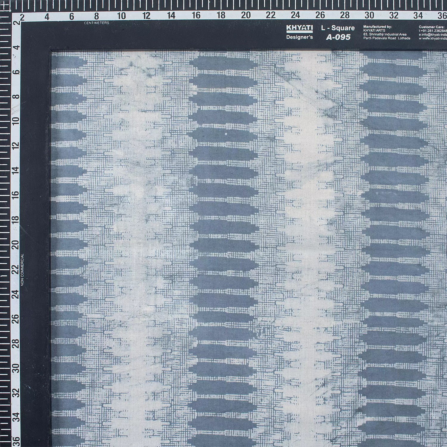 Indian Hand Block Blue Stripe Kashish Fabric