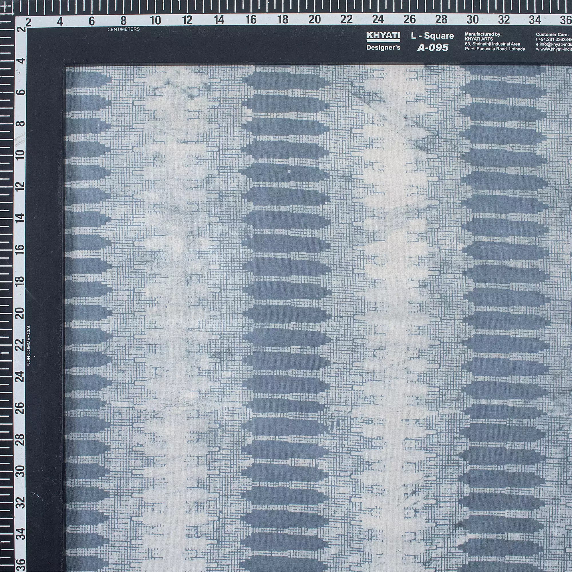 Indian Hand Block Blue Stripe Kashish Fabric