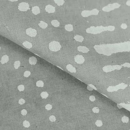 Grey Kashish Cotton Hand Blocked Fabric