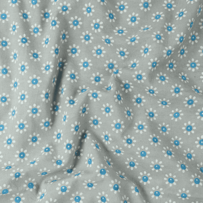 Kashish Sky Blue Polka Dot Fabric