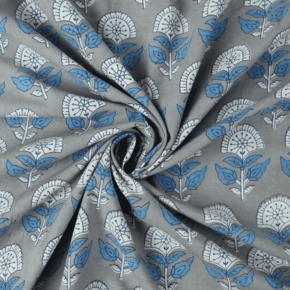 Kashish Floral Booti Block Print Fabric