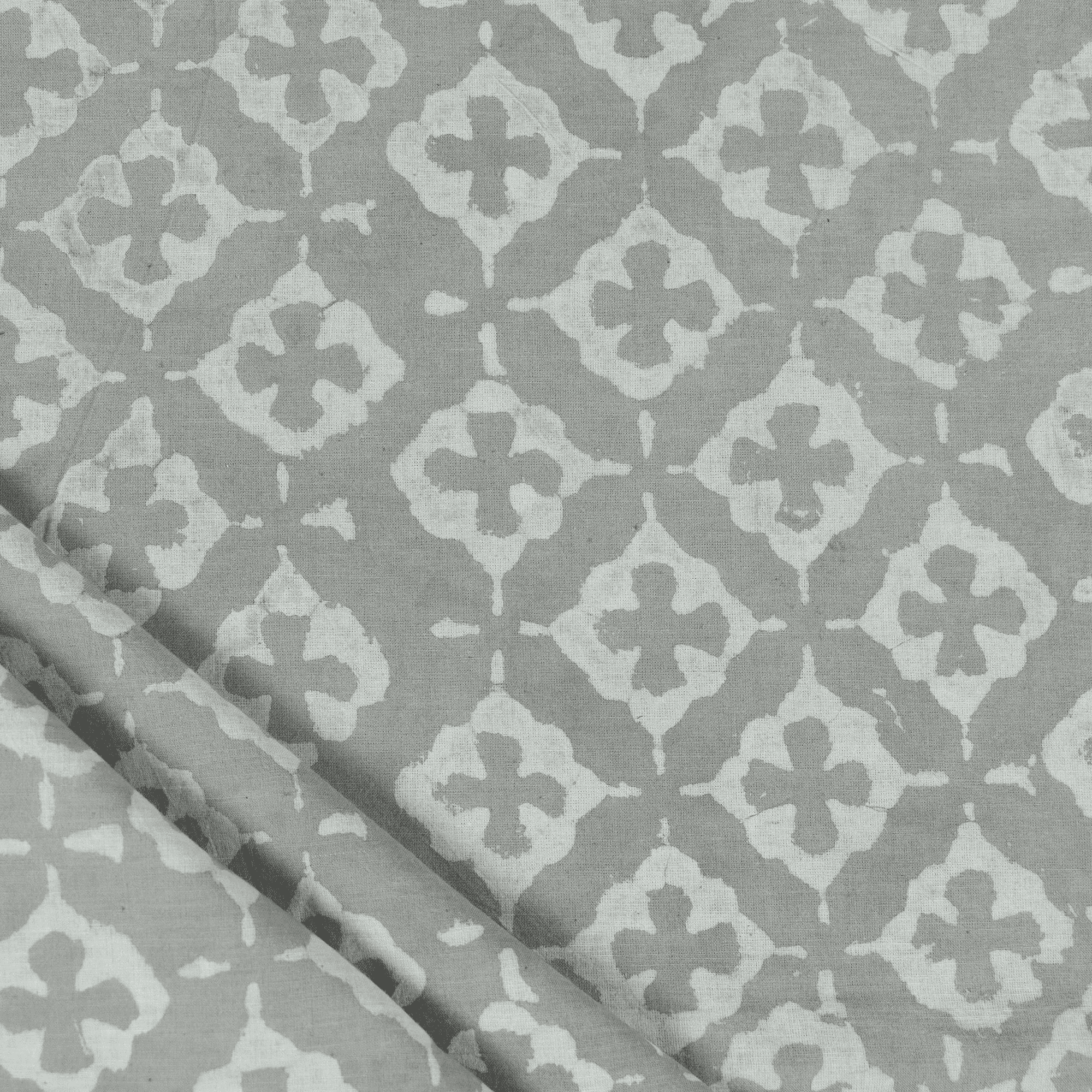 Grey Kashish Bagru Print Fabric