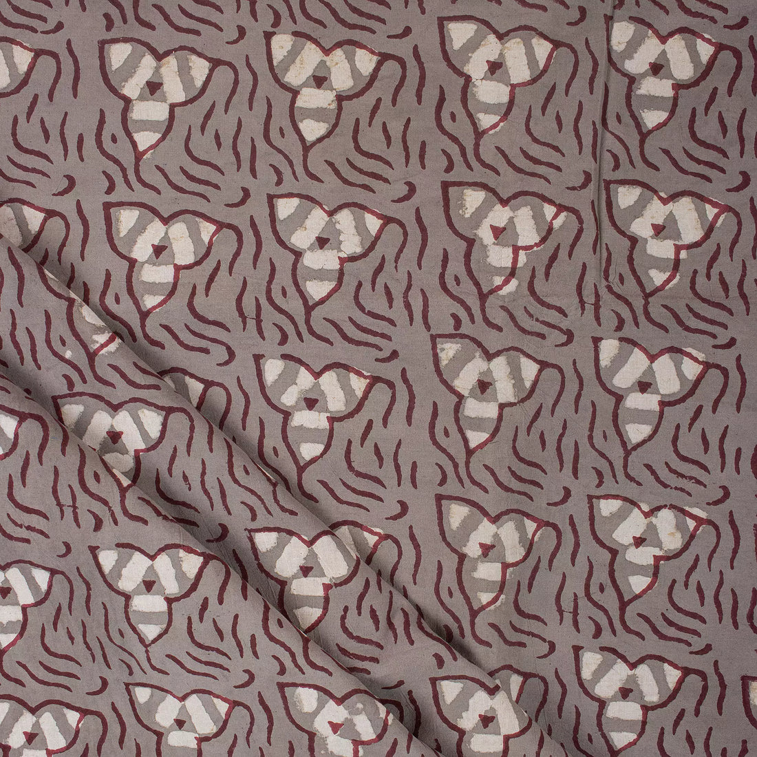 Floral Hand Block Printed Kashish Fabric for Home Decor