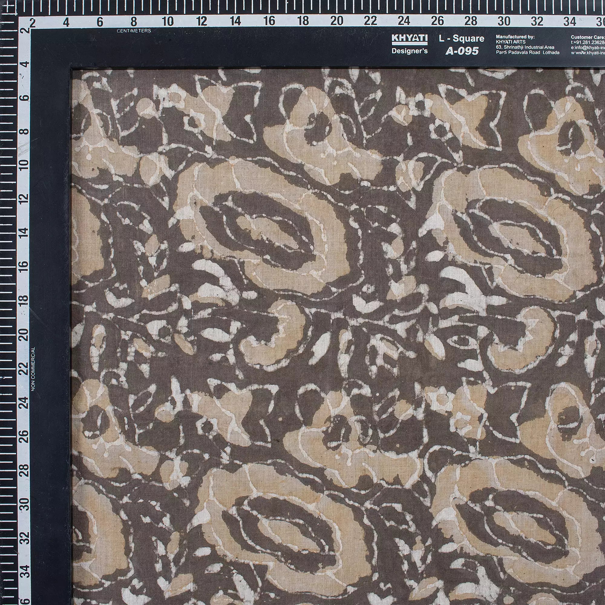 Handmade Kashish Print Brown Cotton Fabric