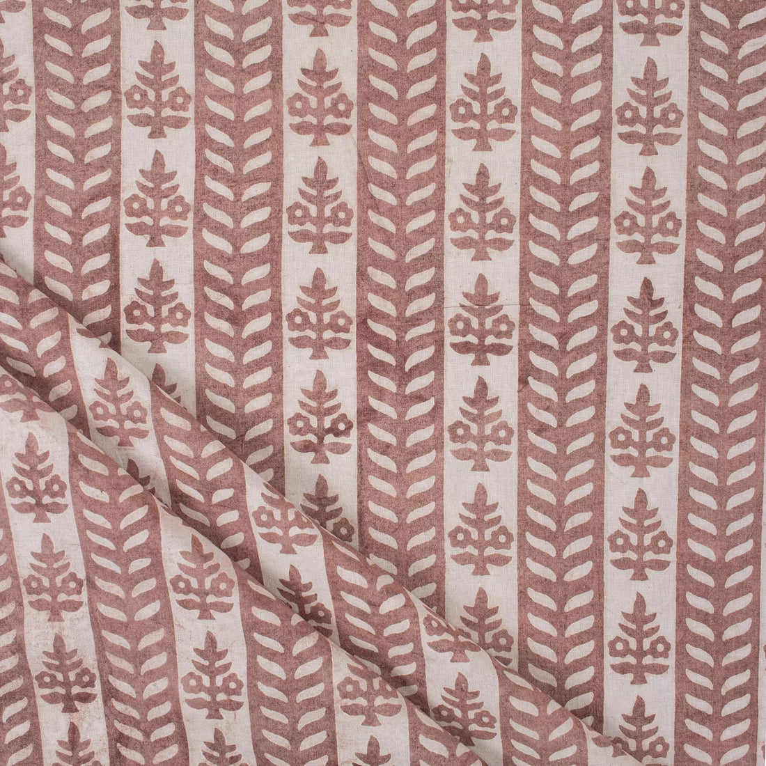 Brown Stripe Handmade Kashish Textile Fabric