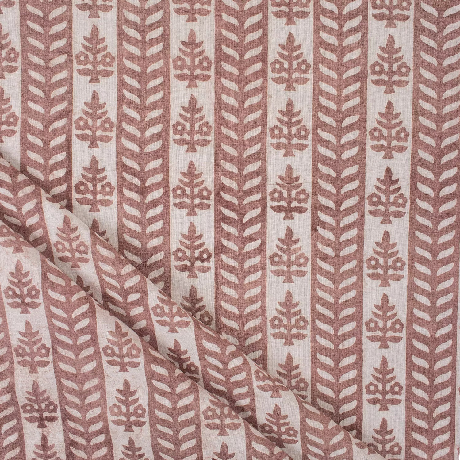 Brown Stripe Handmade Kashish Textile Fabric