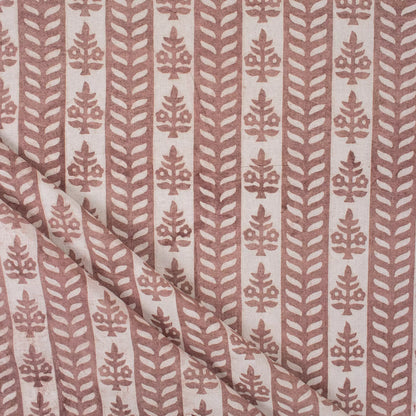 Brown Stripe Handmade Kashish Textile Fabric