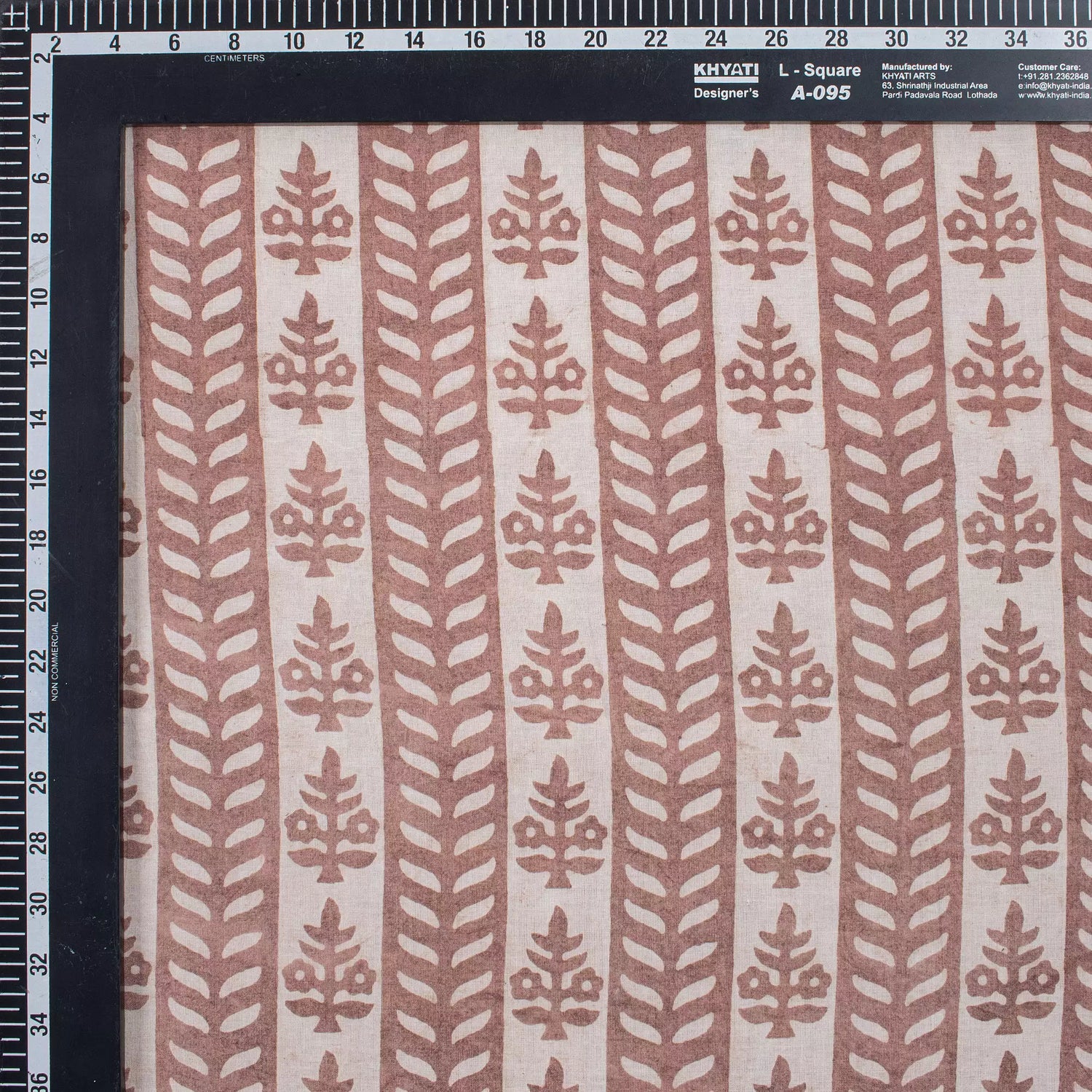 Brown Stripe Handmade Kashish Textile Fabric