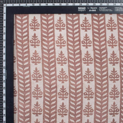 Brown Stripe Handmade Kashish Textile Fabric