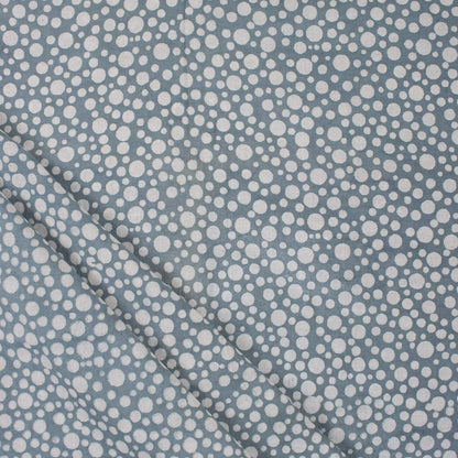 Blue Polkas Dots Printed Cotton Kashish Running Fabric
