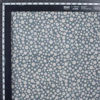 Blue Polkas Dots Printed Cotton Kashish Running Fabric