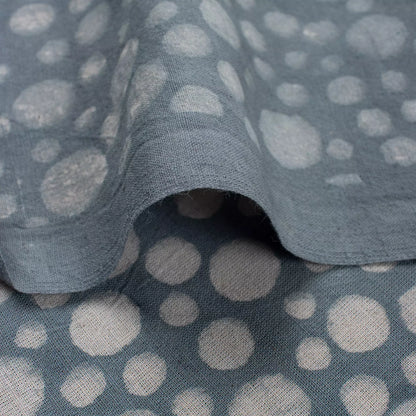 Blue Polkas Dots Printed Cotton Kashish Running Fabric