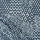 Blue Block Printed Cotton Kashish Fabric