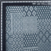 Blue Block Printed Cotton Kashish Fabric