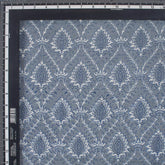 Leaf Block Printed Cotton Kahish Fabric For Clothing