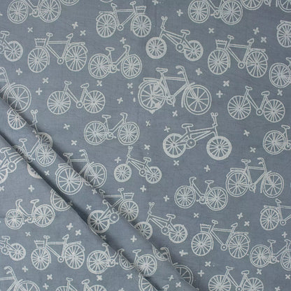 Bicycle Hand Block Cotton Kashish Fabric