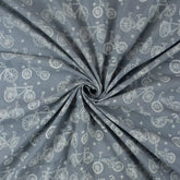 Bicycle Hand Block Cotton Kashish Fabric