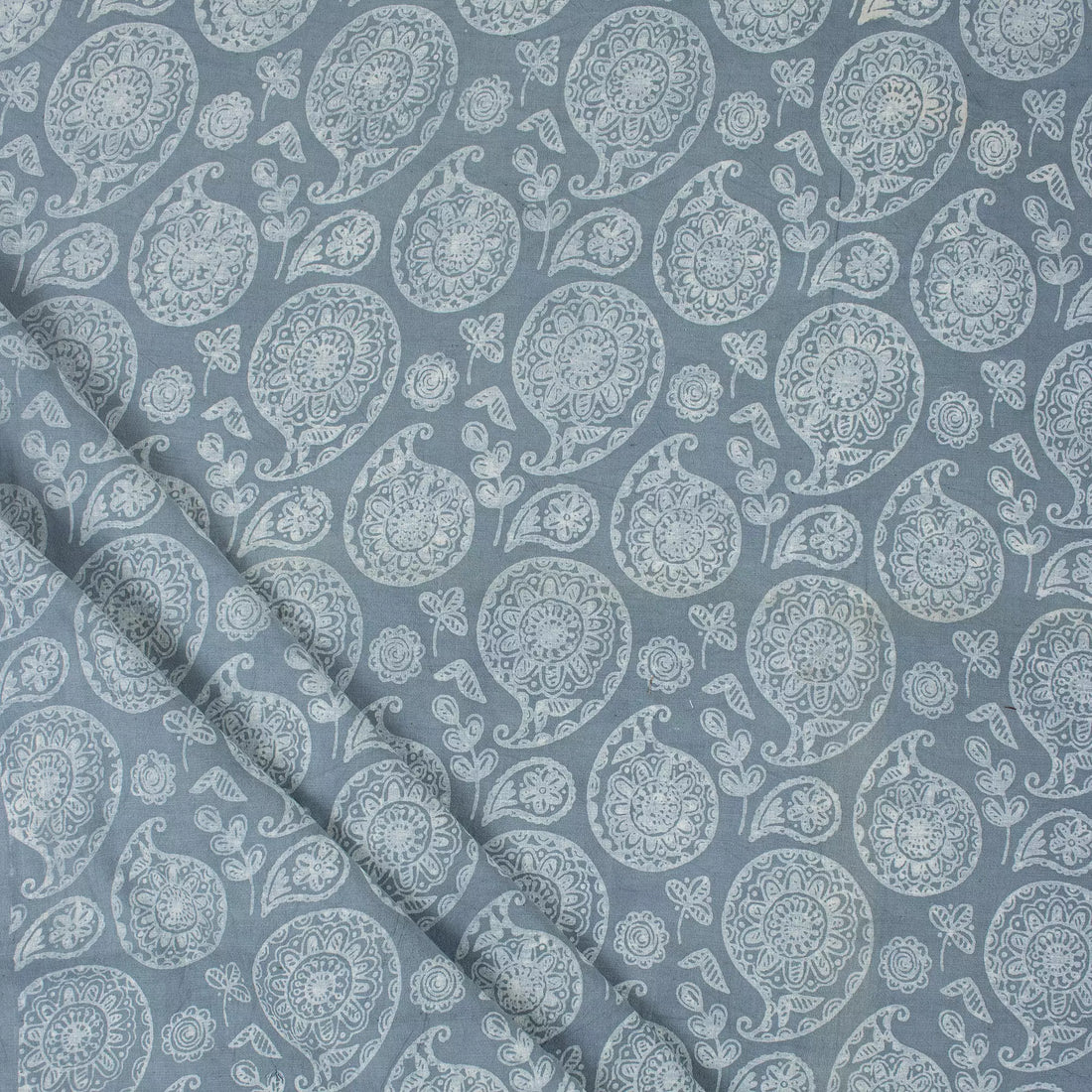 Beautiful Hand Block Paisley Print Cotton Kashish Fabric