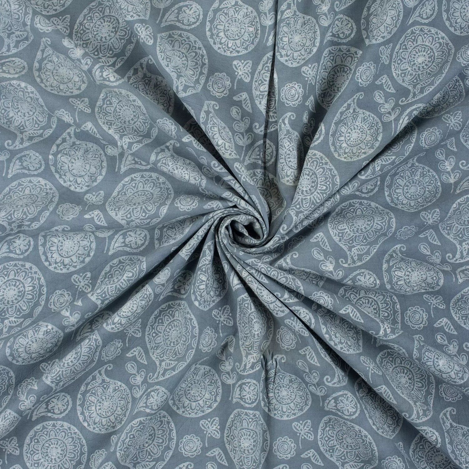 Beautiful Hand Block Paisley Print Cotton Kashish Fabric