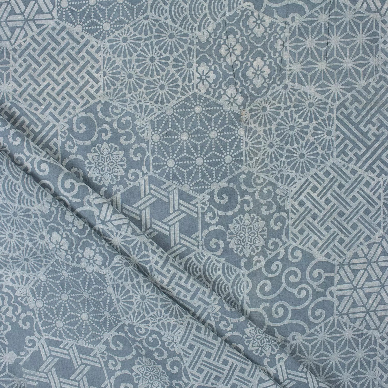 Blue Geometric Kashish Indian Fabric for Clothing