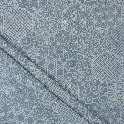 Blue Geometric Kashish Indian Fabric for Clothing