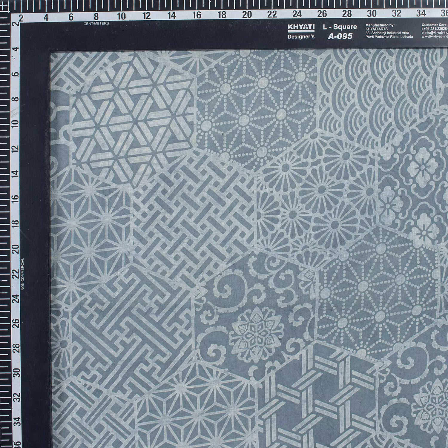 Blue Geometric Kashish Indian Fabric for Clothing