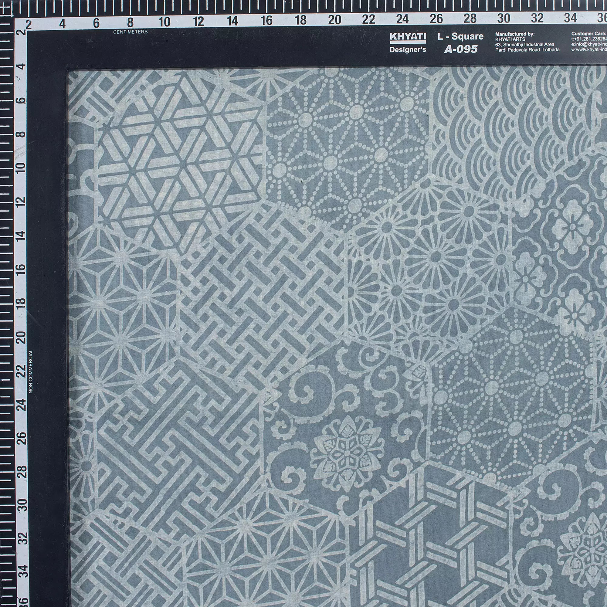 Blue Geometric Kashish Indian Fabric for Clothing