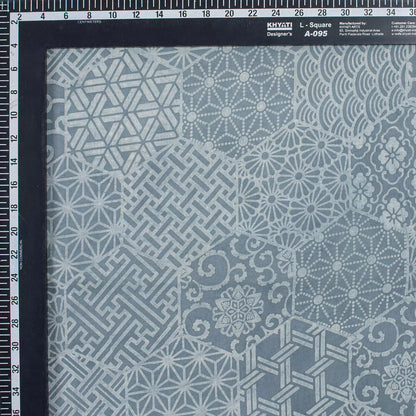 Blue Geometric Kashish Indian Fabric for Clothing