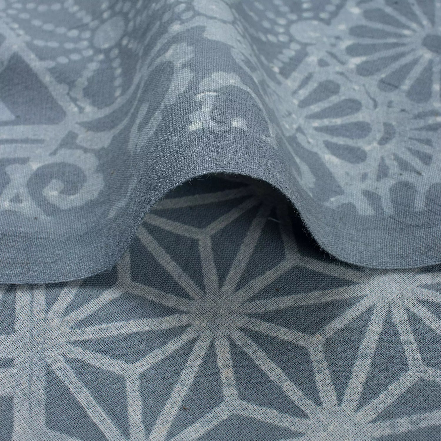 Blue Geometric Kashish Indian Fabric for Clothing
