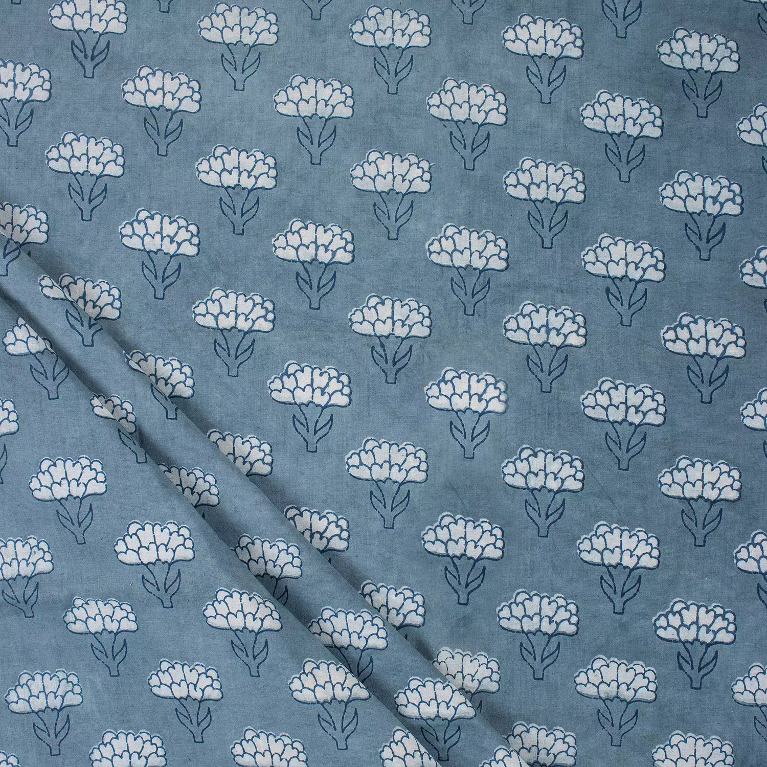 Floral Printed Handmade Pure Cotton Kashish Fabric