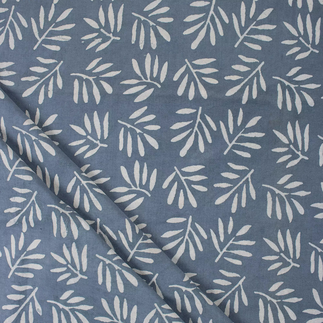 Leaf Hand Block Printed Kashish Fabric By the Yard