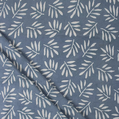 Leaf Hand Block Printed Kashish Fabric By the Yard