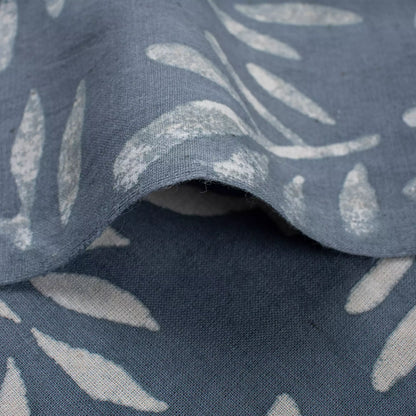 Leaf Hand Block Printed Kashish Fabric By the Yard