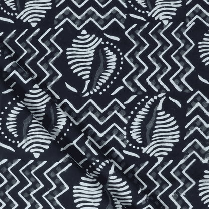 Black and White Cotton Modal Fabric